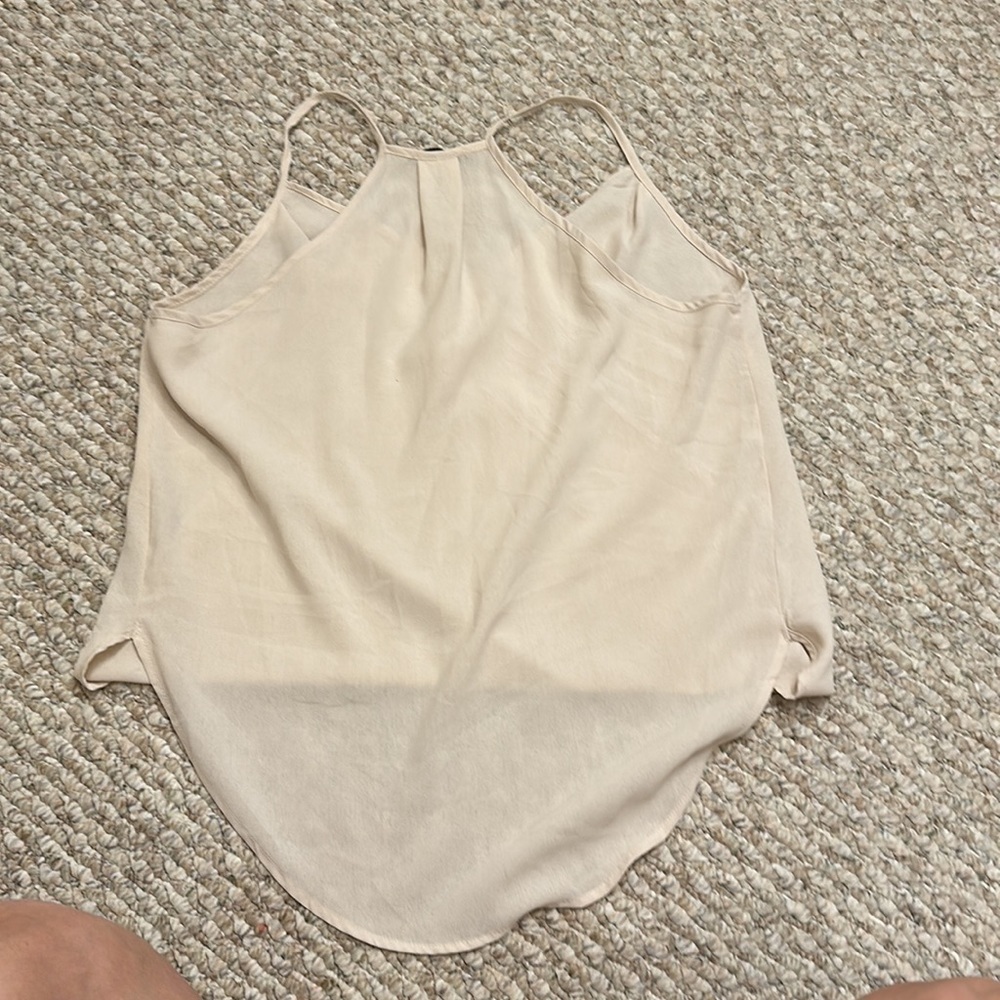Shein cream V neck a symmetrical cami halter type